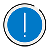 Icono de alerta circular