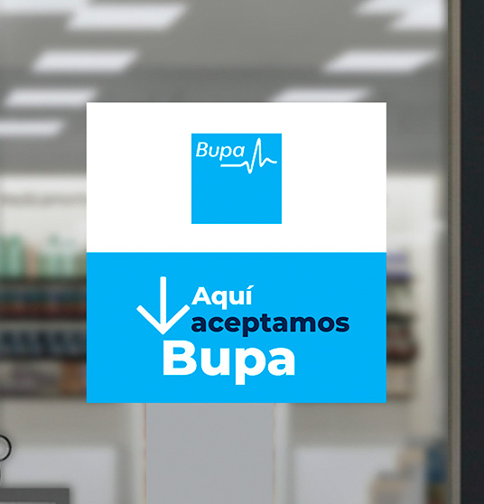 Aviso: Aquí aceptamos Bupa